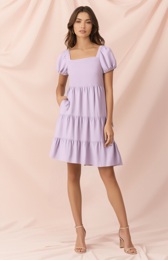 Lavender Smocked Dress