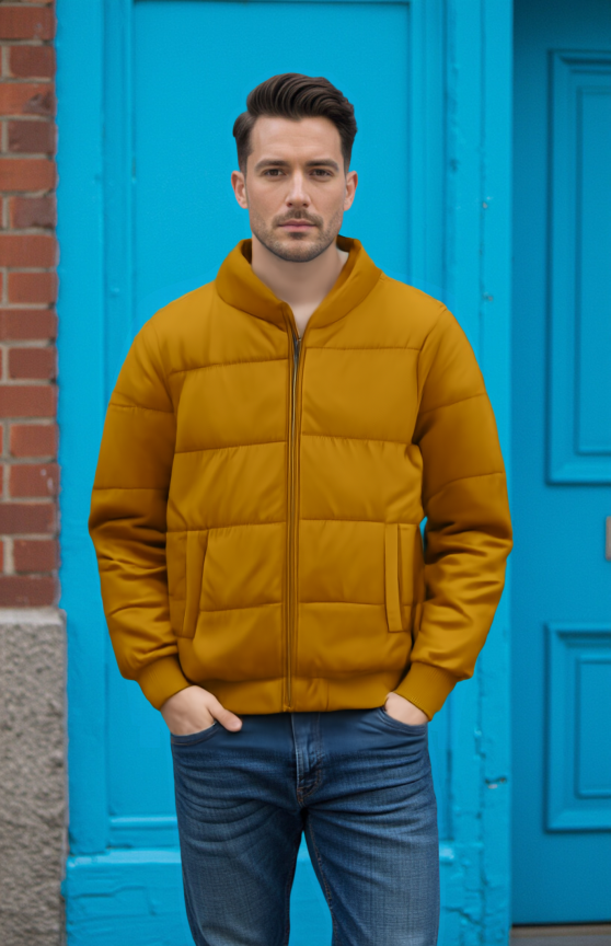 Mustard Quilted Puffer Jacket