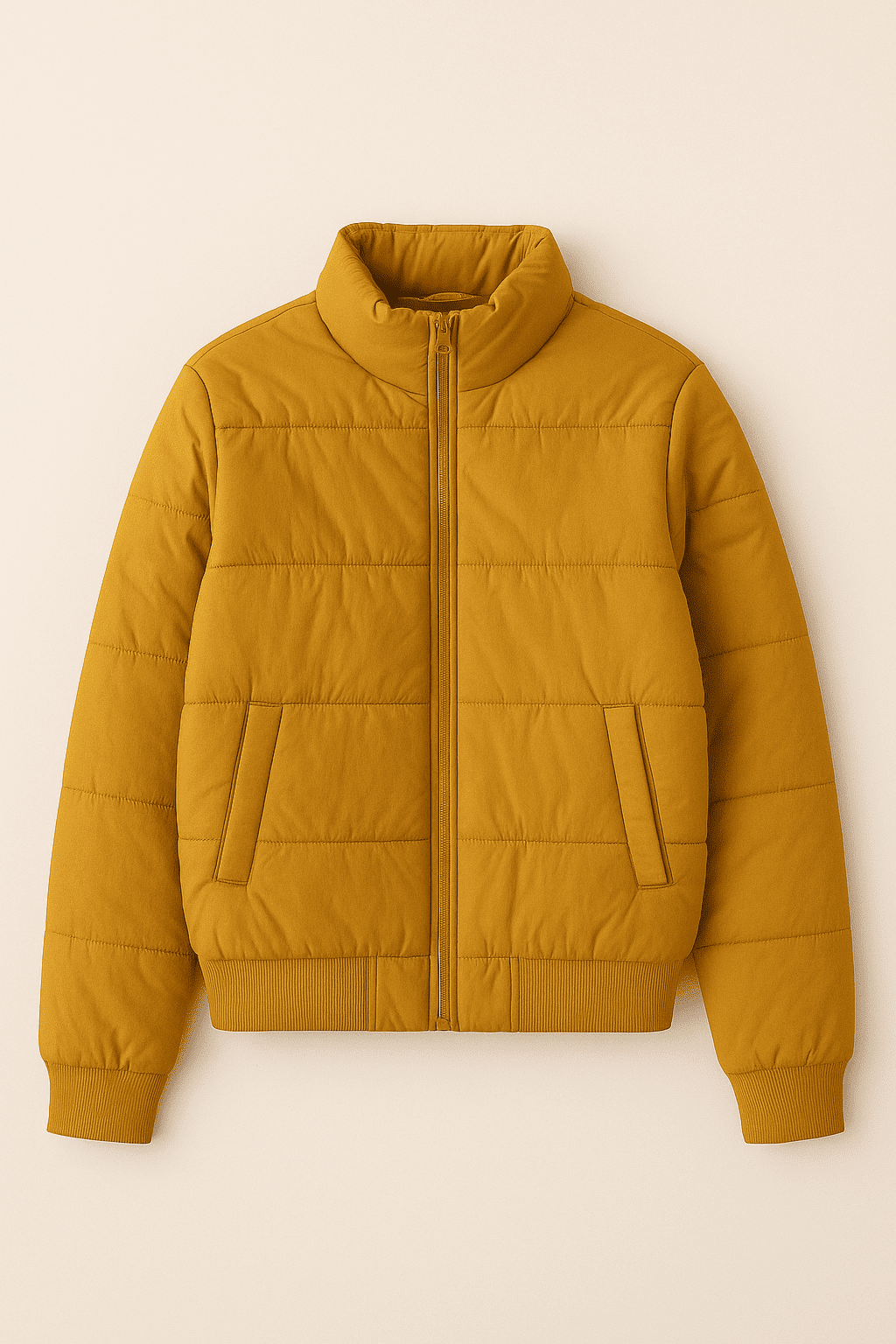 Mustard Quilted Puffer Jacket