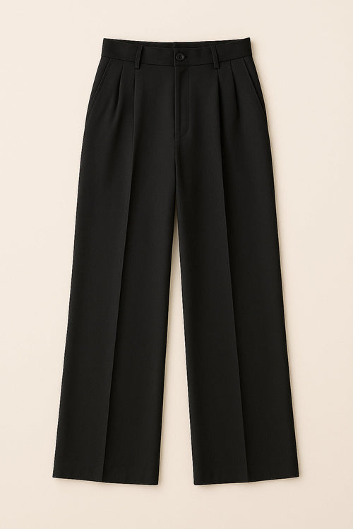 Black Wide-Leg Trousers