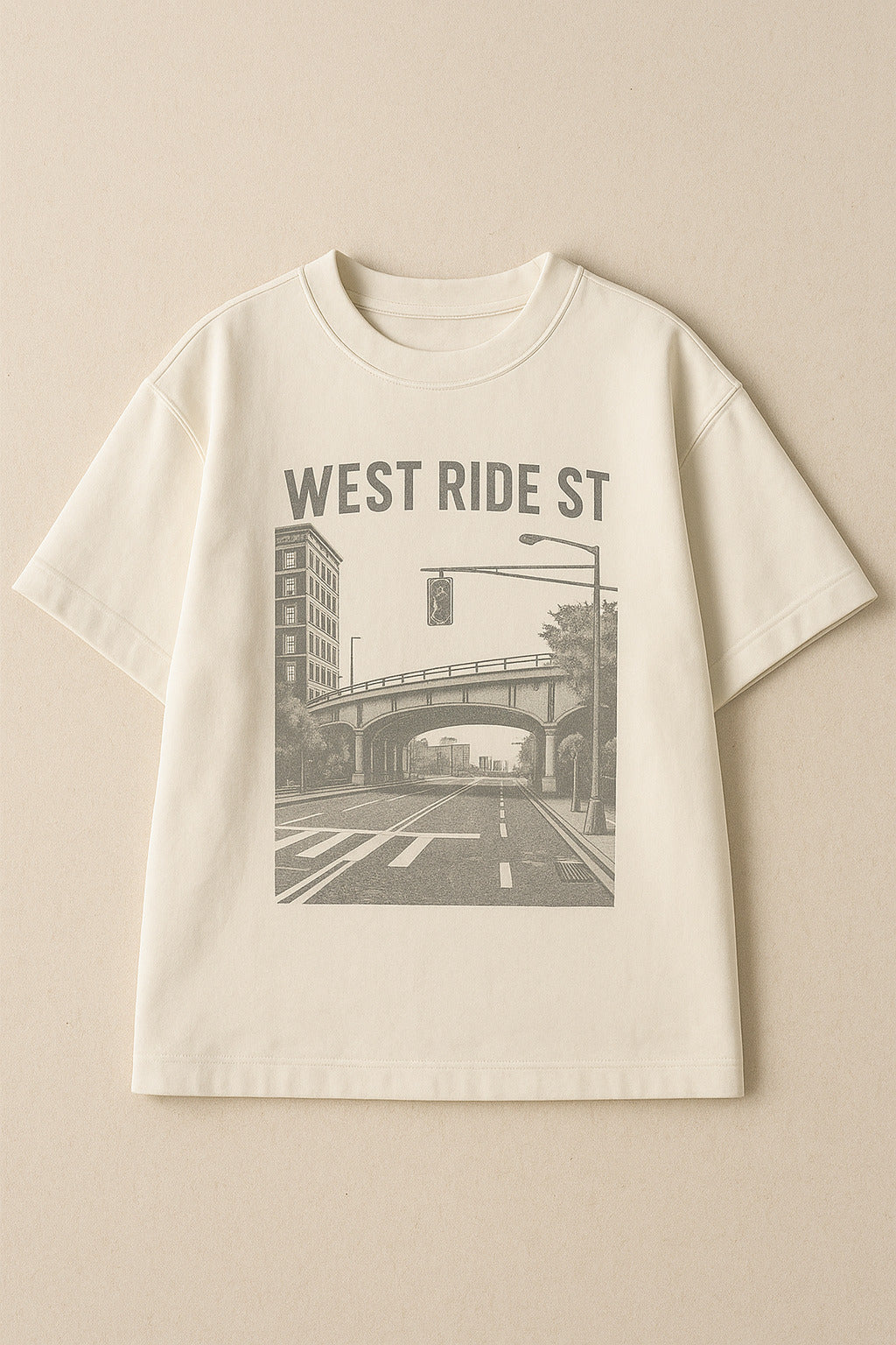 Ivory Boxy Oversized Tee